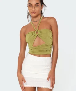 S11495_green Tops Venus Hoop Top