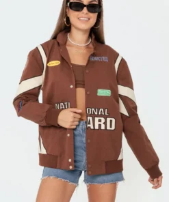 S11497_brown Baby Driver Oversized Jacket Jackets & Coats