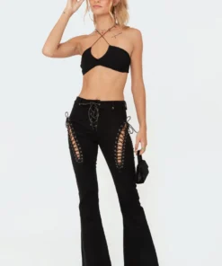 S11458_black Tabitha Ribbed Crop Top