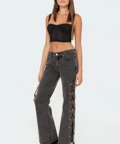 S11204_black New In Teagen Mesh Corset Top