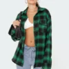 S11569_green Tops Dalston Flannel Shirt