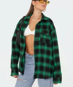 S11569_green Tops Dalston Flannel Shirt