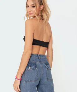 S11445_black Brandy Bead Top Tops