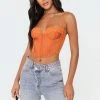 S11294_orange Payton Lace Corset New In