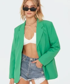 S11488_green Jackets & Coats Elisa Oversized Blazer