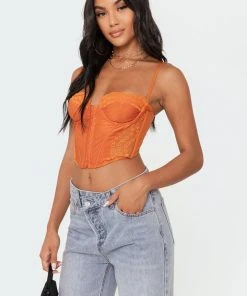 S11294_orange Payton Lace Corset New In