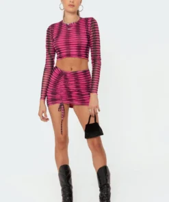 S11455_mix Anisa Mesh Top Tops