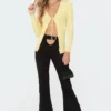 S11523_yellow Tops Taylor Tie-Up Cardigan
