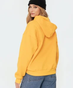 S11561_orange Tops Stay Private Hoodie