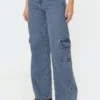 S11440_blue Deliah Low-Rise Cargo Jeans 1 S11440_blue Deliah Low-Rise Cargo Jeans