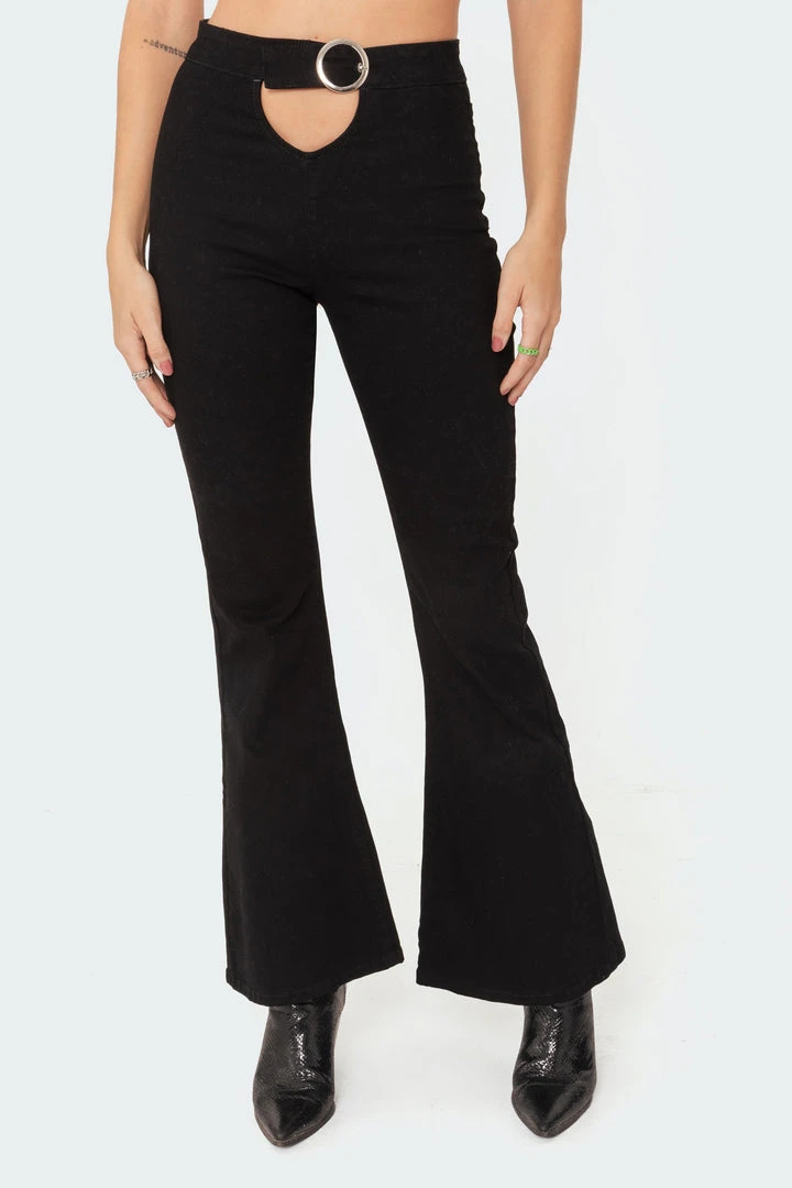 S11552_black Olympia Cut-Out Flared Jeans 3 S11552_black Olympia Cut-Out Flared Jeans