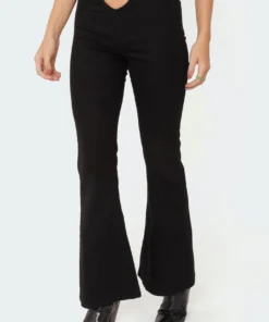 S11552_black Olympia Cut-Out Flared Jeans 8 S11552_black Olympia Cut-Out Flared Jeans