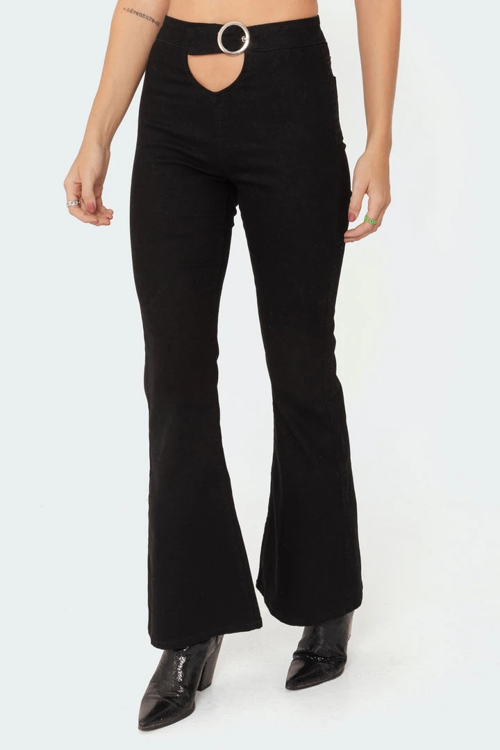 S11552_black Olympia Cut-Out Flared Jeans 5 S11552_black Olympia Cut-Out Flared Jeans