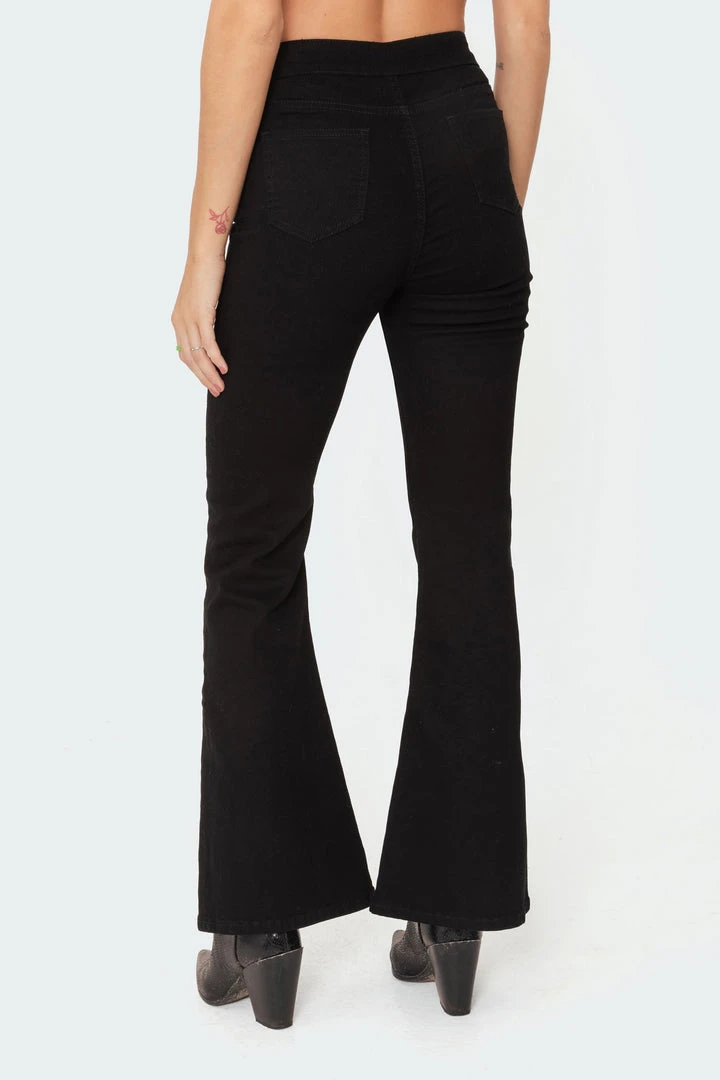 S11552_black Olympia Cut-Out Flared Jeans 6 S11552_black Olympia Cut-Out Flared Jeans