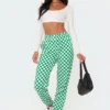 S11555_green Check Up Sweatpants