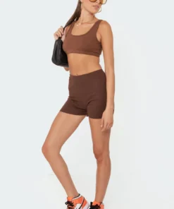 S11511_brown Tops Mina Crop Top
