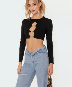 S11516_black New In Patricia Open-Ring Top