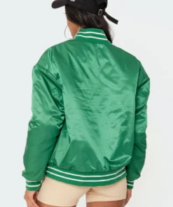 S11481_green Boston Baseball Jacket
