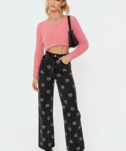 S11507_black-washed Moody Wide-Leg Jeans