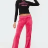S11494_pink Erin Low-Rise Velour Sweatpants