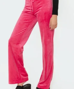 S11494_pink Erin Low-Rise Velour Sweatpants
