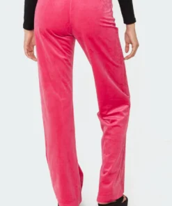 S11494_pink Erin Low-Rise Velour Sweatpants