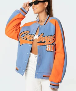 S11593_mix Cowboys Oversized Sweatshirt Jacket