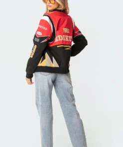 S11548_red Speed Up Oversized Jacket