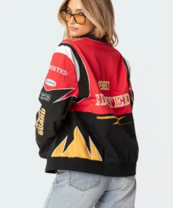 S11548_red Speed Up Oversized Jacket