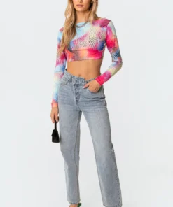 S11577_mix Kaleidoscope Open-Back Top Tops