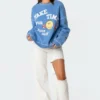 S11594_blue Tops Toadstool Sweatshirt
