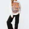 1001_white Fierce Oversize Sweatshirt