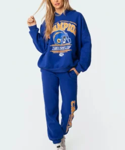 1049_blue Tops La Champion Oversized Hoodie