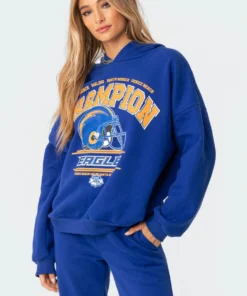 1049_blue Tops La Champion Oversized Hoodie