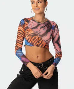 S11595_mix Tops Zaya Tie-Dye Stitch Top