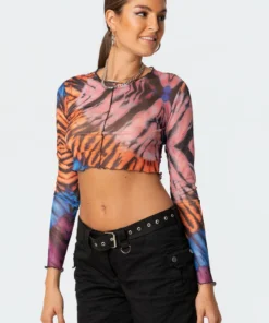 S11595_mix Tops Zaya Tie-Dye Stitch Top