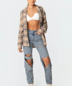 1054_blue Elle Super Ripped Mom Jeans