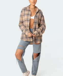 1065_beige Brixton Flannel Shirt Tops