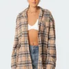 1065_beige Brixton Flannel Shirt Tops