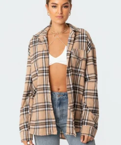 1065_beige Brixton Flannel Shirt Tops