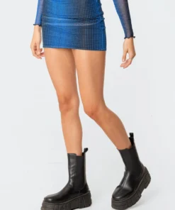 S11635_mix X-Ray Printed Mesh Skirt