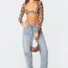 S11611_mix Keri Leopard Mesh Bra Top