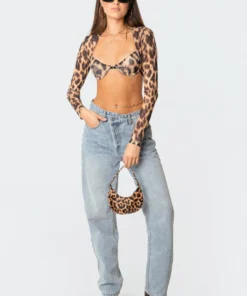 S11611_mix Keri Leopard Mesh Bra Top