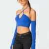 S11478_blue Havana Off The Shoulder Top Tops