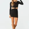 S11666_black Lina Knot Cut-Out Dress 2 S11666_black Lina Knot Cut-Out Dress