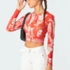 S11625_mix Roy Printed Mesh Top