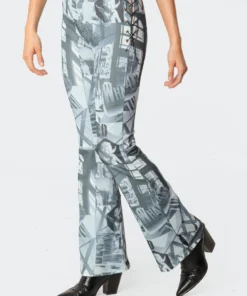 S11621_mix Casper Laced Flared Pants