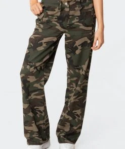 S11592-1_mix New In Aya Low-Rise Cargo Pants