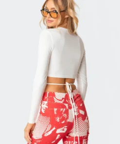 S11476_white Kristen Tie Top