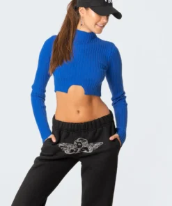 S11622_blue Bonnie Cropped Sweater